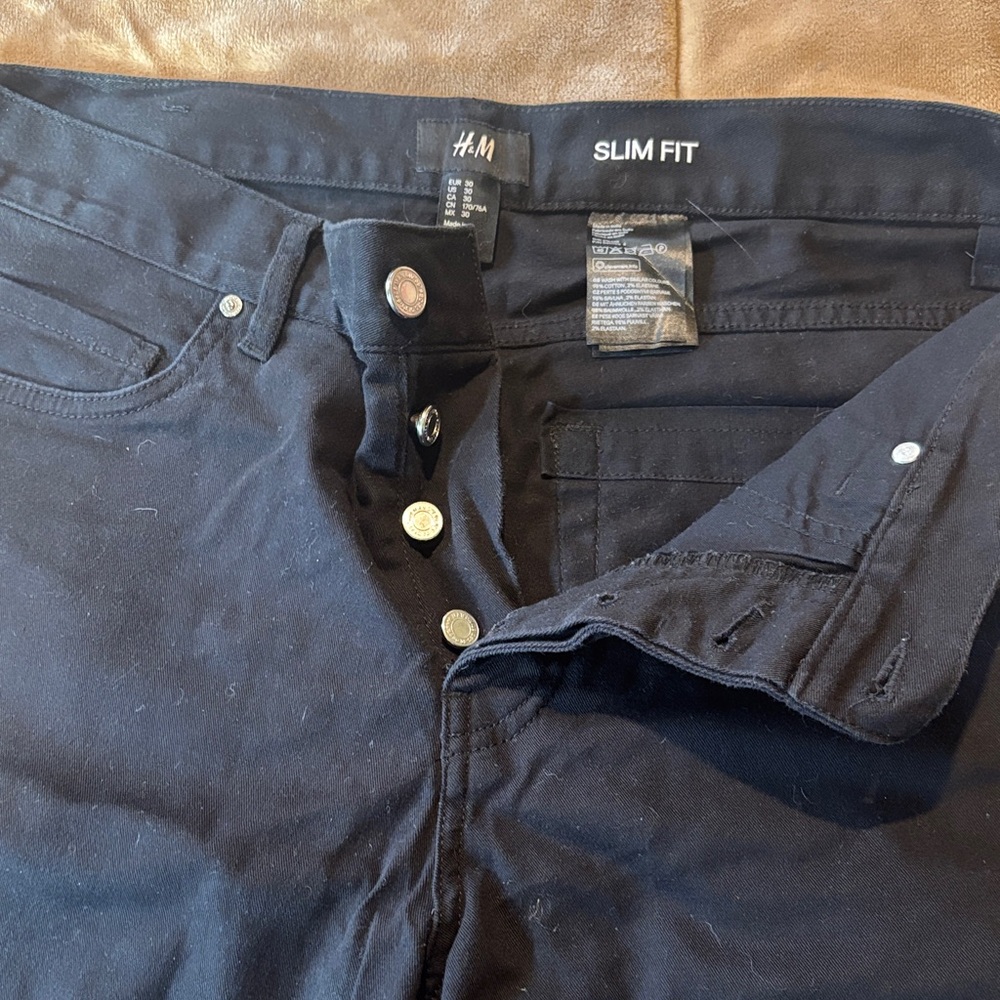 H&M Men's Slim Fit Dark Jeans